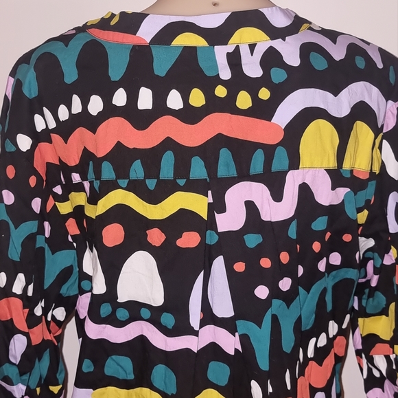 Gorman | Women's Midi Floated Dress | Ballon Sleeve | Size 10 | Multi colour - Picture 8 of 12